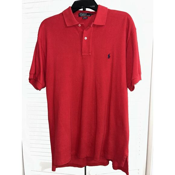 Polo Ralph Lauren Polo Red Short Sleeve Shirt Embroidered Logo Men’s M - Picture 1 of 4